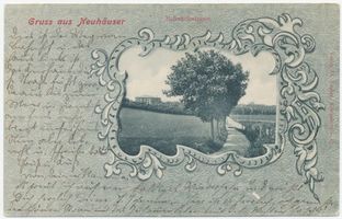 Neuhäuser, Kreis Samland Neuhäuser, Bahnhofsallee mit Kurhaus II 