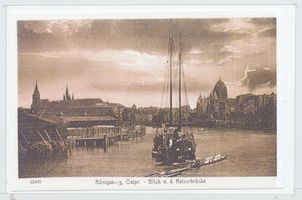 Königsberg (Pr.), Stadtkreis Königsberg Königsberg, Blick von der Kaiserbrücke Richtung Dom und Synagoge II Königsberg, Synagoge
