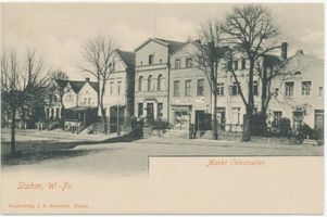 Stuhm, Stadt, Kreis Stuhm Stuhm, Markt, Westseite Штум, рыночная площадь, западная сторона