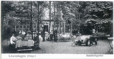 Löwenhagen, Ort, Kreis Samland Löwenhagen, Bahnhofsgarten 