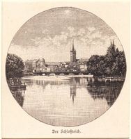 Königsberg (Pr.), Stadtkreis Königsberg Königsberg (Pr.), Blick über den Schlossteich, Lithografie Königsberg, Schloßteich