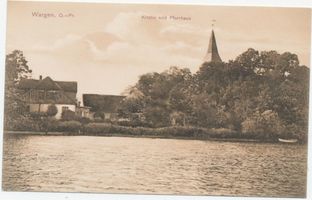 Wargen, Kreis Samland Wargen, Kirche und Pfarrhaus 