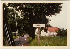 Kelchendorf, Kreis Lyck Kelchendorf (Chelchy), Ortseingang 