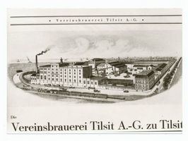 Tilsit, Stadt, Stadtkreis Tilsit Stolbecker Straße 9 Tilsit, Stolbecker Straße 9, Vereinsbrauerei Tilsit A.-G. (Zeichnung) Tilsit, Bereich östl. Ortsteil Stolbeck, Memelufer , südl. Zellstofffabrik, südl. Privater und Städt. Hafen, Hospitalstr., Kapellenweg, Am Irrgarten, Stolbecker Str.
