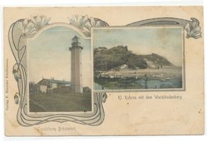 Brüsterort, Kreis Samland Brüsterort, Leuchtturm und Klein Kuhren mit dem Wachtbudenberg Samländische Steilküste