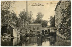 Sensburg, Stadt, Kreis Sensburg Sensburg, Partie im Mühlental Зенсбург, вид в Мельничной долине