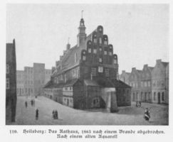 Heilsberg Kr. Heilsberg, Stadt, Kreis Heilsberg Heilsberg Kr. Heilsberg, Das Rathaus, 1865 nach einem Brand abgebrochen 