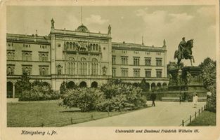 Königsberg (Pr.), Stadtkreis Königsberg Paradeplatz Königsberg (Pr.), Universität und Denkmal Friedrich Wilhelm III. Кёнигсберг (Пр.), университет и памятник Фридриху Вильгельму III
