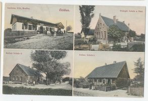 Bolken, Kreis Treuburg Czychen, Gasthaus, ev. Schule und Post, kath. Schule II, kath. Schule I 
