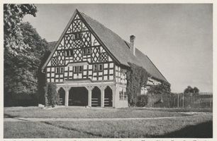 Schönwiese Kr. Marienburg, Kreis Marienburg Schönwiese Kr. Marienburg, Haus Regehr (Vorlaubenhaus) Шёнвизе, Мариенбургский уезд, дом Регера (дом с передней галереей)