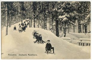 Allenstein, Stadtkreis Allenstein Allenstein, Stadtwald, Rodelbahn II Allenstein, Stadtwald