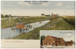 Hirschfeld Kr. Preußisch Holland, Kreis Preußisch Holland Hirschfeld Kr. Preußisch Holland, Oberländischer Kanal, Etablissement Weissgräber 
