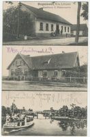 Reichensee, Kreis Lötzen Bogazewen, Gasthaus, Dorfschule, Brücke 