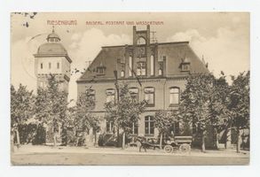 Riesenburg, Kreis Rosenberg Riesenburg, Postamt und Wasserturm Ризенбург, почтамт и водонапорная башня