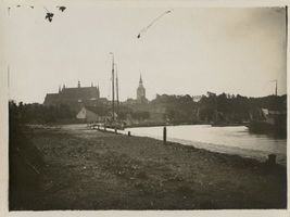 Frauenburg, Kreis Braunsberg Frauenburg, Blick auf die Stadt und den Hafen III 