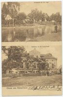 Kleschen, Kreis Treuburg Kleszöwen, Flußpartie, Gasthaus 