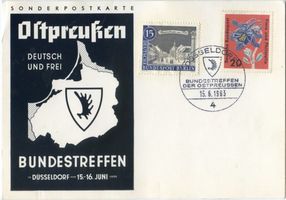  Ostpreußen, Sonderpostkarte zum Bundestreffen 