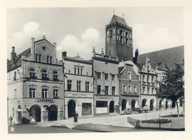 Marienwerder, Stadt, Kreis Marienwerder Markt Marienwerder, Markt und Glockenturm der Domkirche II Мариенвердер, рынок и колокольня соборной церкви, II