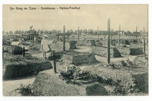 Gumbinnen, Stadt, Kreis Gumbinnen Hermann-Göring-Straße (fr. Sodeiker Straße) Gumbinnen, Helden-Friedhof Gumbinnen, 1. Weltkrieg