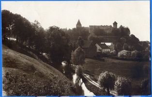 Preußisch Holland, Stadt, Kreis Preußisch Holland Preußisch Holland, Teilansicht mit Blick auf das Schloss Preußisch Holland, Stadtmotive