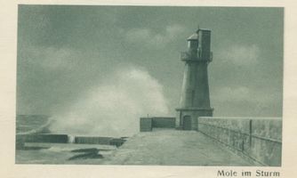 Pillau, Seestadt, Kreis Samland Pillau, Seestadt, Mole im Sturm Pillau, Nordmole (Nordermole)