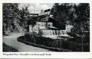 Heiligenbeil, Kreis Heiligenbeil Heiligenbeil, Wasserfall an der Ludendorffbrücke 