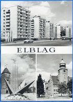 Elbing, Stadt, Stadtkreis Elbing Elbing, Stadtansicht, Markttor, ehemalige Heinrich von Plauen-Schule Эльбинг, вид города, рыночные ворота, бывшая школа имени Генриха фон Плауэна
