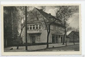 Haselberg (Ostpr.), Kreis Schloßberg Lasdehnen, Hauptstraße, Geschäftshaus Adolf Siemokat 