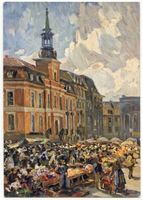 Königsberg (Pr.), Stadtkreis Königsberg Altstädtischer Markt Königsberg (Pr.), Altstädtischer Markt, Gemälde Königsberg, Stadtteil Altstadt (Umgebung des Schlosses)