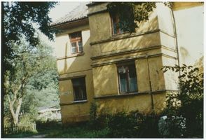 Metgethen, Ort und Bahnstation, Stadtkreis Königsberg Schlageterweg 7-8 Metgethen, Ortsteil Gartenstadt, Schlageterweg 7-8 Metgethen, Häuser früher und heute