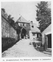 Preußisch Holland, Stadt, Kreis Preußisch Holland Preußisch Holland, Mühlentor, Stadtseite, 14. Jahrhundert 