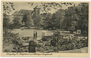 Königsberg (Pr.), Stadtkreis Königsberg Königsberg, Schlossteich mit Blick zur Burgkirche Кёнигсберг, Замковый пруд с видом на Замковую церковь