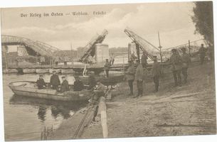 Wehlau, Kreis Wehlau Wehlau, Gesprengte Pregelbrücke Велау, взорванный мост через Прегель