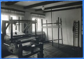Tilsit, Stadt, Stadtkreis Tilsit Wasserstraße 30 Tilsit, Wasserstr. 30, Webstuhl im Grenzlandmuseum II Tilsit, Grenzlandmuseum und Stadtbücherei
