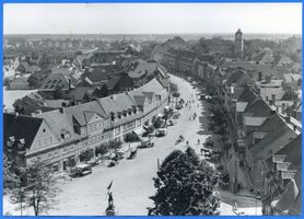 Ortelsburg, Stadt, Kreis Ortelsburg Ortelsburg, Blick vom Rathausturm auf die Hauptstraße Ортельсбург, вид с башни ратуши на главную улицу