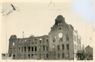 Goldap, Kreis Goldap Goldap, Kant-Oberschule, zerstört II Ostpreußen, Zweiter Weltkrieg und das Ende