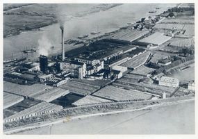 Ragnit, Kreis Tilsit-Ragnit Ragnit, Zellstoff-Fabrik XII, (Luftbild) 