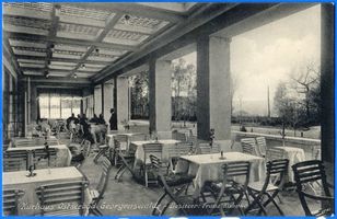 Georgenswalde, Kreis Samland Georgenswalde, Kurhaus, Terrasse 