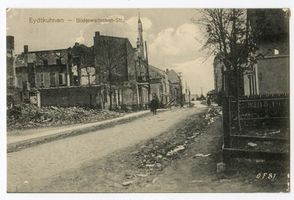 Eydtkau, Kreis Ebenrode Bilderweitscherstraße Eydtkuhnen, Bilderweitschen Straße, Zerstörungen Eydtkuhnen, 1. Weltkrieg