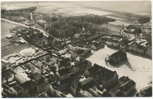 Schloßberg, Kreisstadt, Kreis Schloßberg Pillkallen, Ortsansicht, Luftbild Пиллкаллен, вид города, аэрофотоснимок
