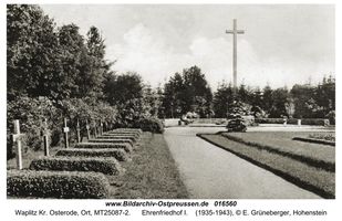 Waplitz Kr. Osterode, Ort, Kreis Osterode  Waplitz, Heldenfriedhof