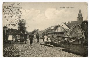 Schippenbeil, Kreis Bartenstein Schippenbeil, Brücke und Kirche I 