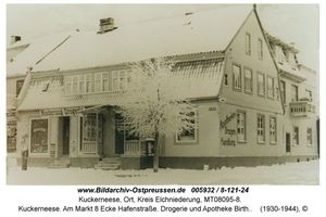 Kuckerneese, Ort, Kreis Elchniederung Am Markt 8  Elchniederung, Handel und Gewerbe