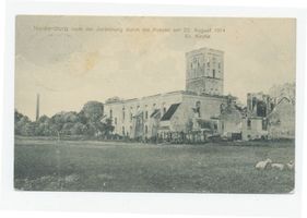 Neidenburg, Stadt, Kreis Neidenburg Neidenburg, Ev. Kirche nach der Zerstörung Erster Weltkrieg
