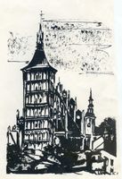 Allenstein, Stadtkreis Allenstein Allenstein, Jakobikirche, Zeichnung Allenstein, Jakobikirche