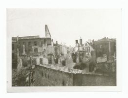 Tilsit, Stadt, Stadtkreis Tilsit Oberst-Hoffmann-Straße Tilsit, Oberst-Hoffmann-Str., Blick zum Gerichtsgebäude in der Angerpromenade nach der Zerstörung Ostpreußen, Zweiter Weltkrieg und das Ende