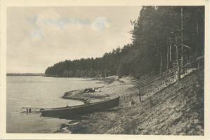  Masuren, Laßmiaden See mit Steilufer nördlich von Lyck Masurische Seen