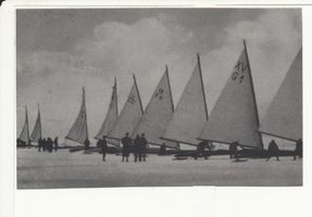  Angerburg, Eissegler auf dem  Schwenzaitsee III Masurische Seen