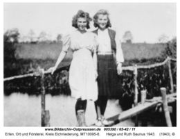 Erlen, Ort und Försterei, Kreis Elchniederung 