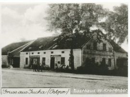 Fließdorf, Kreis Lyck Fließdorf Kr. Lyck, (vormals Jucha), Gasthaus W. Kronenberg 